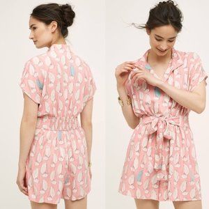 Romper Pink Sailboat Anthropologie Maeve